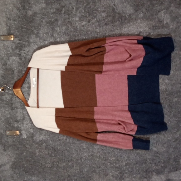 Madewell Kent Striped Cardigan Sweater Coziest Yarn Clorblock Womens Small - Picture 3 of 8